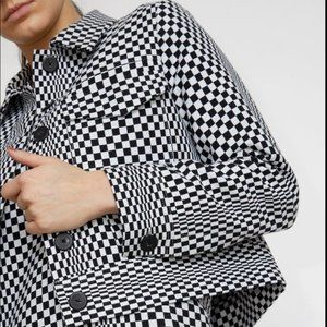 No.6 Black Checkerboard Jacquard Claudia Jacket